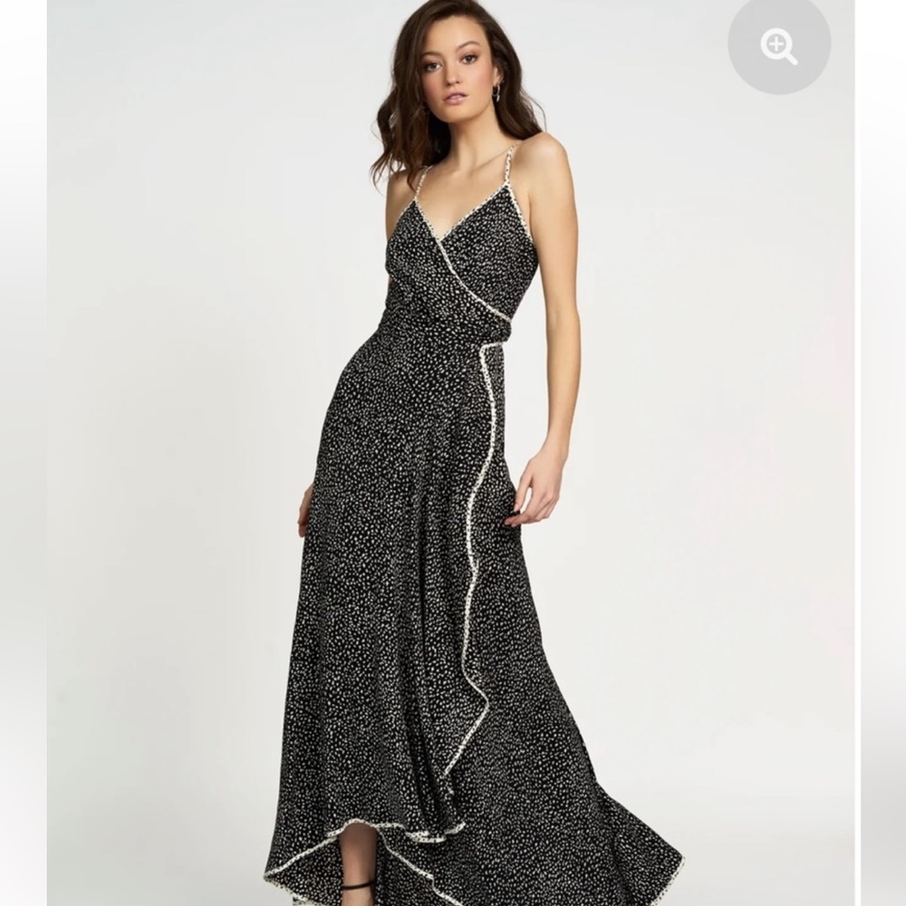 Hutch Farrah Black and White Wrap Maxi Dress | XSP
